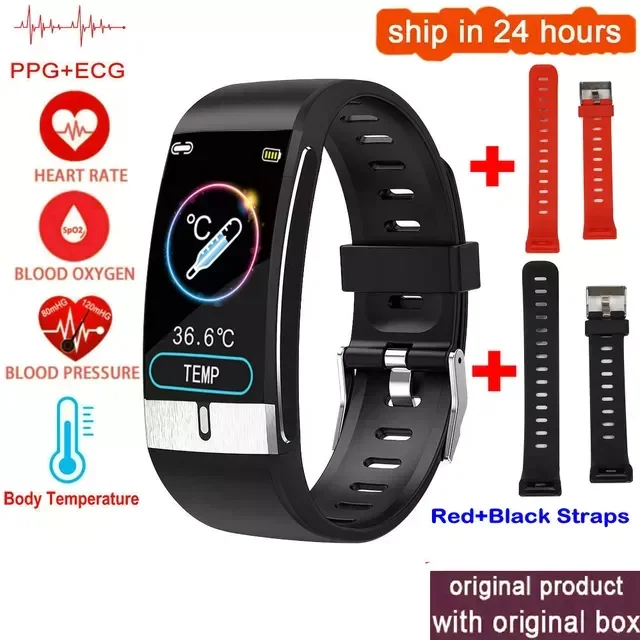 

NEW2023 Smart Watch Men E66 Body Temperature ECG PPG Waterproof Sport Bracelet Blood Oxygen Heart Rate Smartwatch For iOS Androi