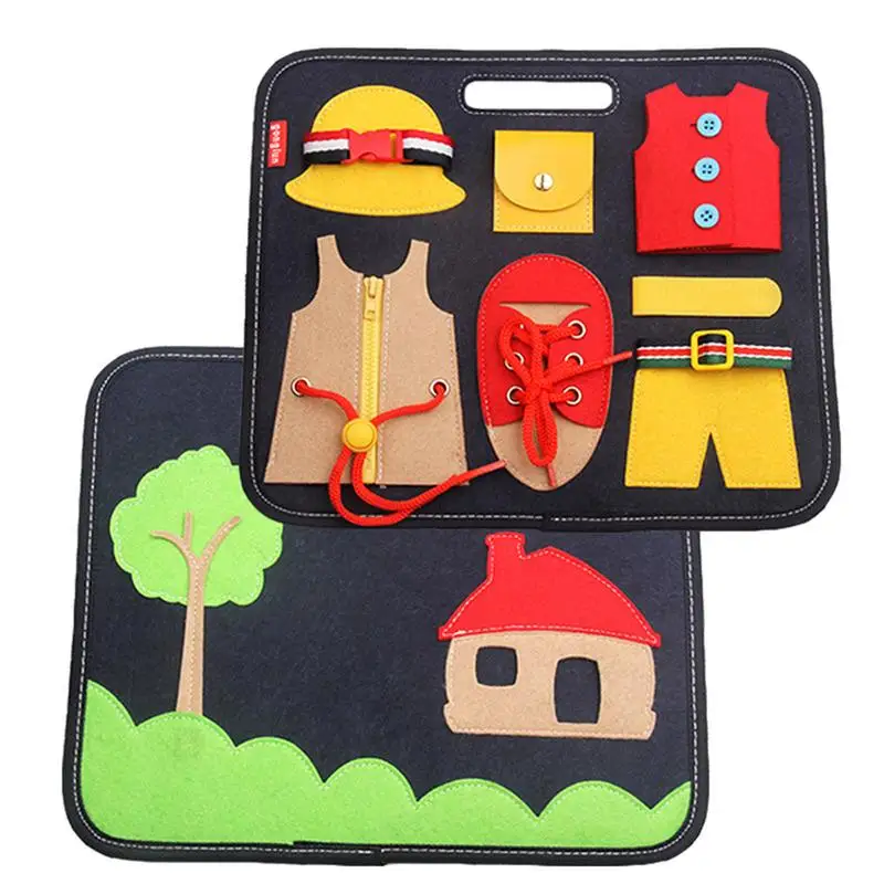 

Sensory Board Learning Basic Dress Skills Montessori Activity Fine Motor Skills Toys Travel Toys For Kids And Toddlers