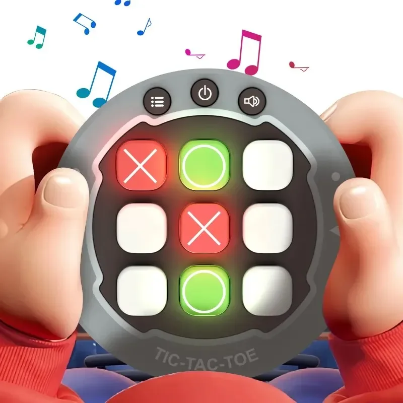 Электронная мини-игровая консоль Tic Tac Toe детские развивающие интерактивные