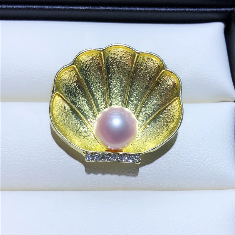 

Shell Shape Brooch Pin Mountings Base Findings Accessories Jewelry Settings Parts Mounts for Pearls Jade Crystals Agate Beads