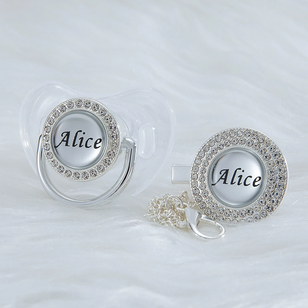 

Индивидуальная прозрачная Серебряная Соска-пустышка MIYOCAR с зажимом для соски без бисфенола А