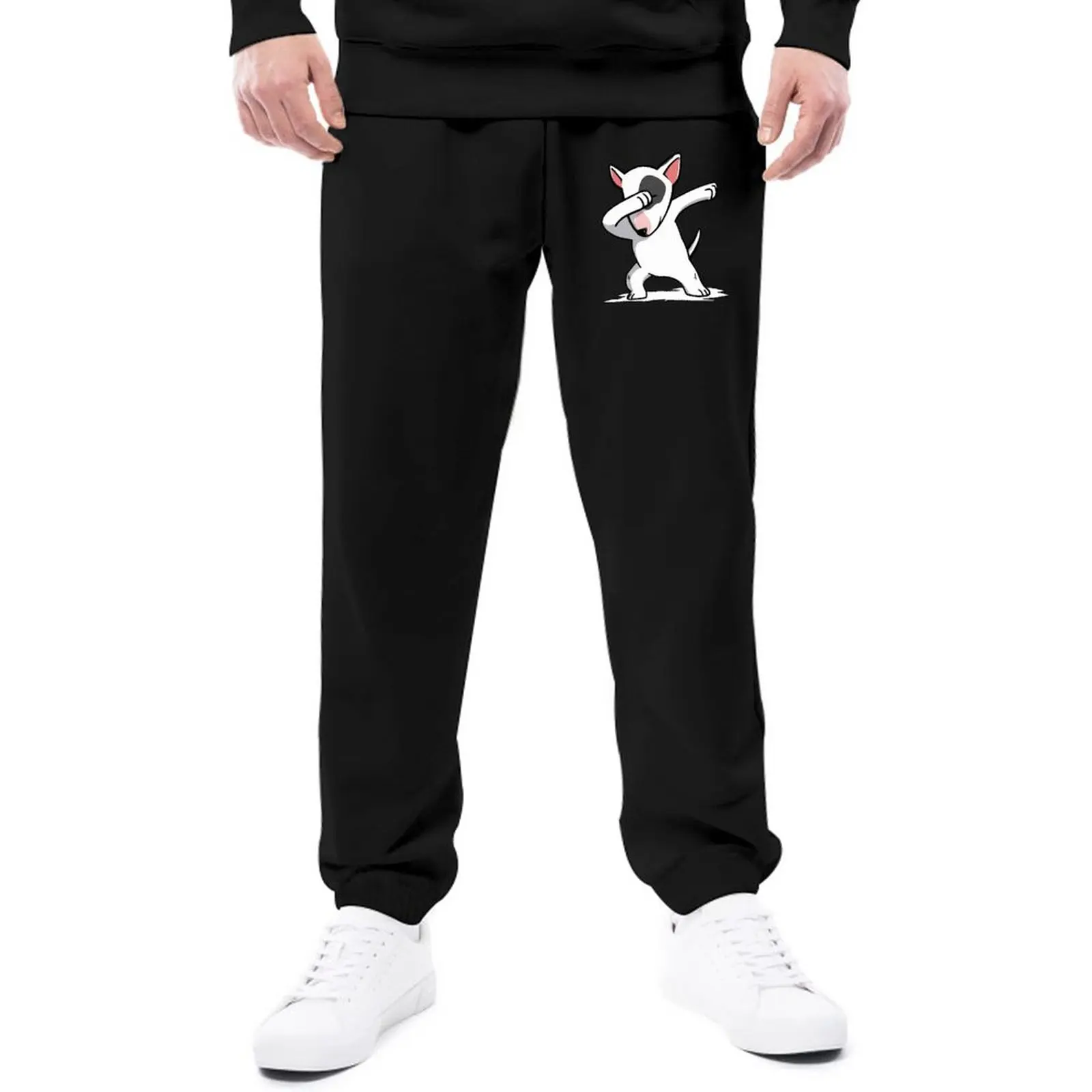 

Dabbing English Bull Terrier Jogging Pants Animal Modern Big Size Sweatpants Spring Unisex Print Aesthetic Tracksuit