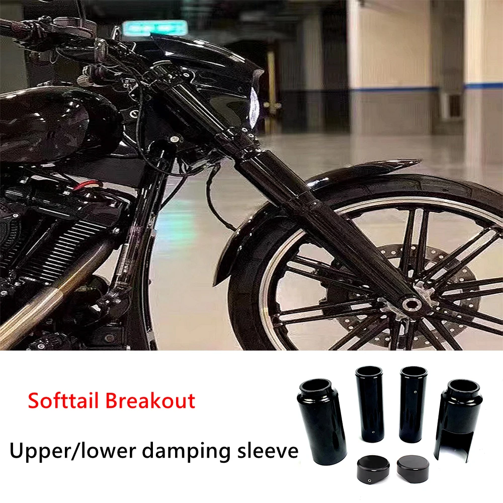 

Motorcycle Upper/Lower Front Fork Shock Absorber Cover Protective Sleeve Fits For Harley Softail Breakout FXBR FXBRS 2018-2022