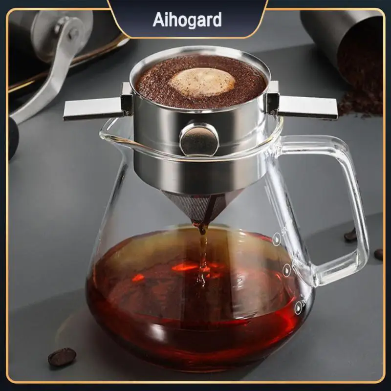 

Портативная кофейная капельная Складная многоразовая Кофеварка капельный фильтр из нержавеющей стали аксессуары для кофе кофеварка