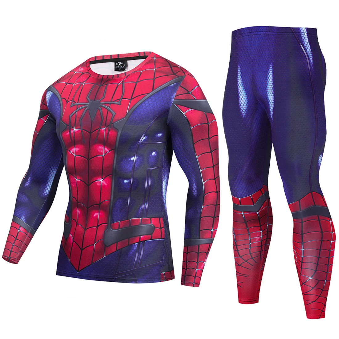 

New compression men's sports suit quick-dryin runnin suit 3D printed suit i-quality join trainin fitness sportswear