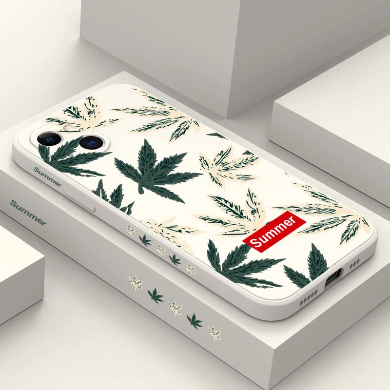 

Ancient Leaves Phone Case For iPhone 13 12 11 Pro Max Mini X XR XS MAX SE2020 8 7 Plus 6 6S Plus Cover