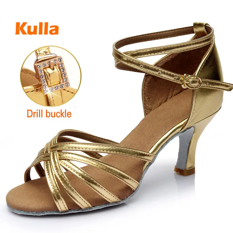 Latin Dance Shoes For Women High-heeled Adult Female Sandals Soft Sole Indoor Ballroom Tango Shoe Woman's Salsa Dancing Shoes