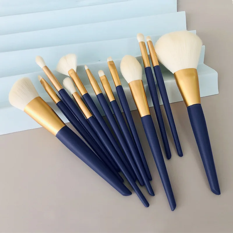 12 PCS Blue Soft Fluffy Makeup Brushes Set Eye Shadow Foundation Women Cosmetic Powder Blush Blending Beauty Make Up beauty Tool