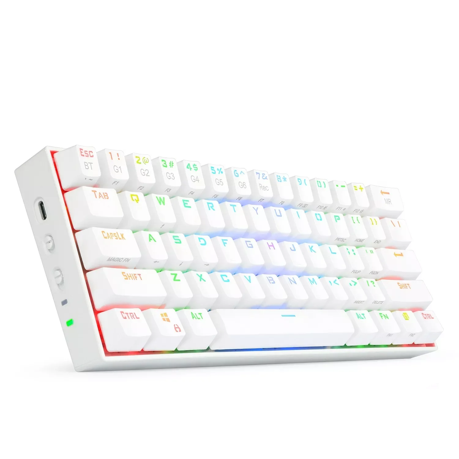 

Новая беспроводная Механическая игровая клавиатура Redragon Draconic K530 RGB с поддержкой Bluetooth 5,0 и USB-портом, 61 клавиша