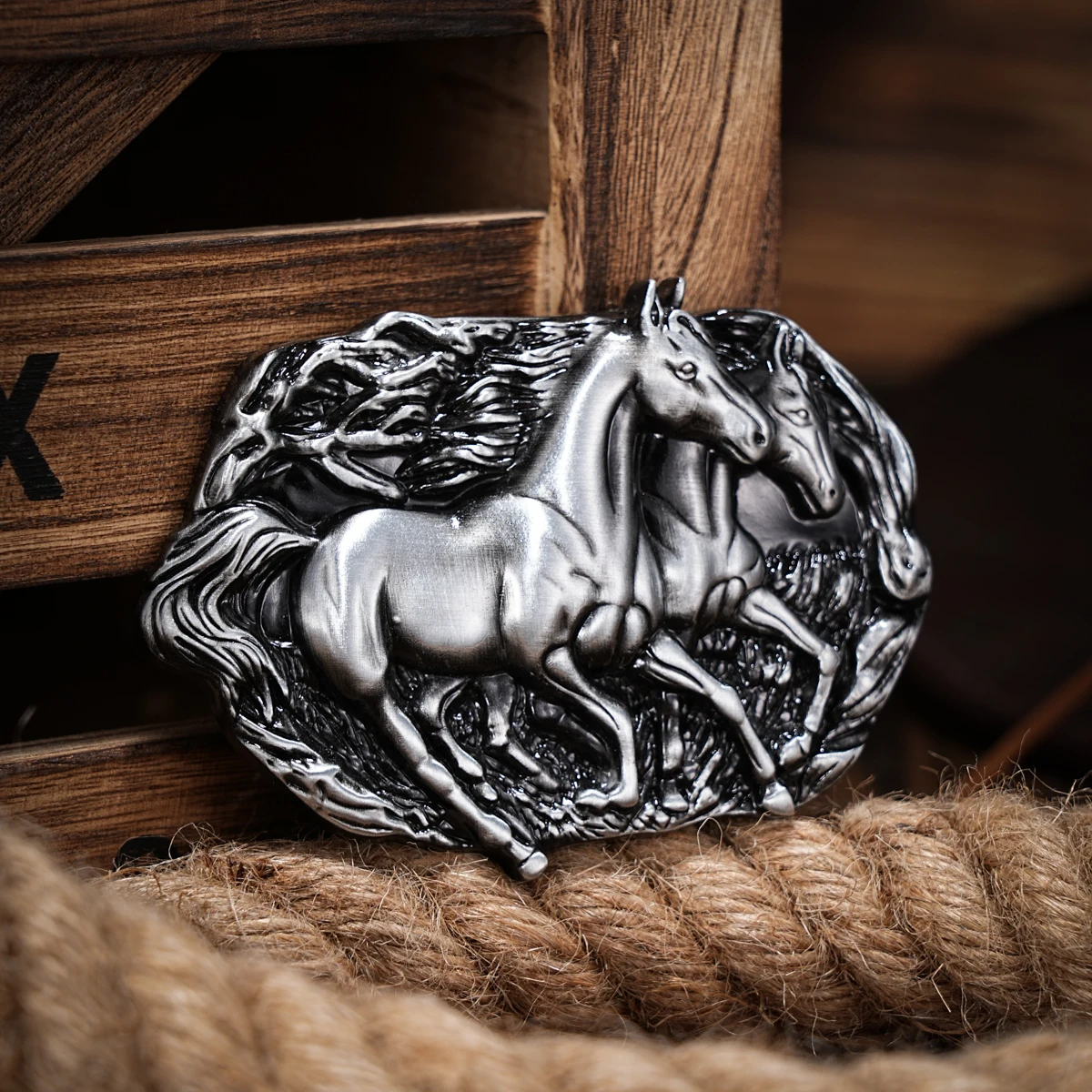 Западная пряжка для ремня Initial Vintage-ковбойская Серебристая большая Rodeo мужчин и