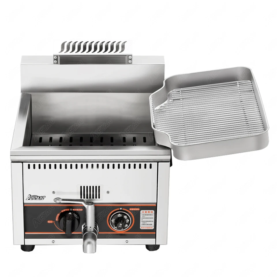 

BDH15L Commercial Single/Bouble Tank Gas Deep Fryer French Chips Potato Chicken Fish Frying Machine with Temperature Control