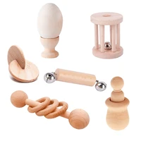 montessori music materials wooden rattle bell music learning educational toys baby noisemaker drums musical instrument e2064h