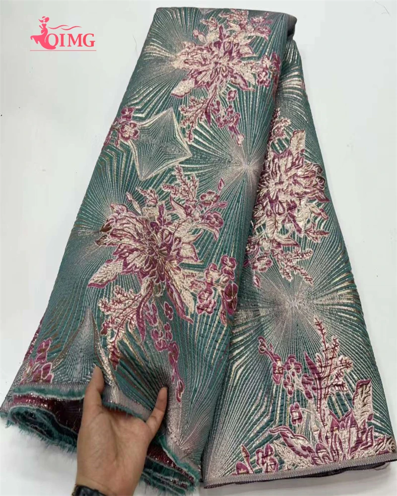 OIMG 2023 Новый жаккард парчовая французская африканская кружевная ткань из органзы