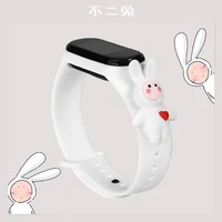 for mi band 7 6 5 4 3 watch bracelet for mi band 4 5 6 silicone watch strap creative patch smart replacement wristband gift