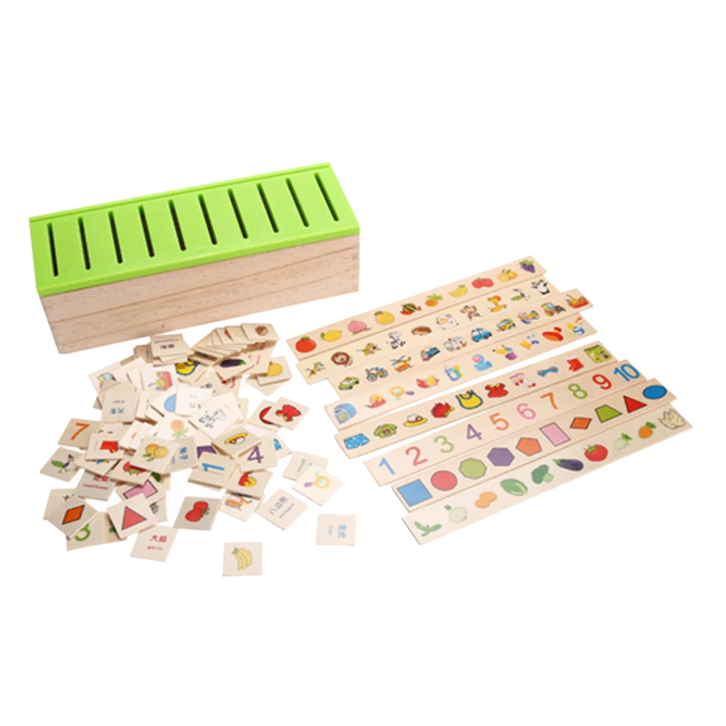 

Wooden Classification Toy Box Pattern Matching Classify Toy