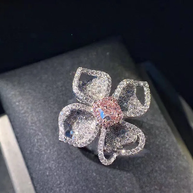 

Explosive fashion luxury group diamond set ring women's European and American diamond engagement