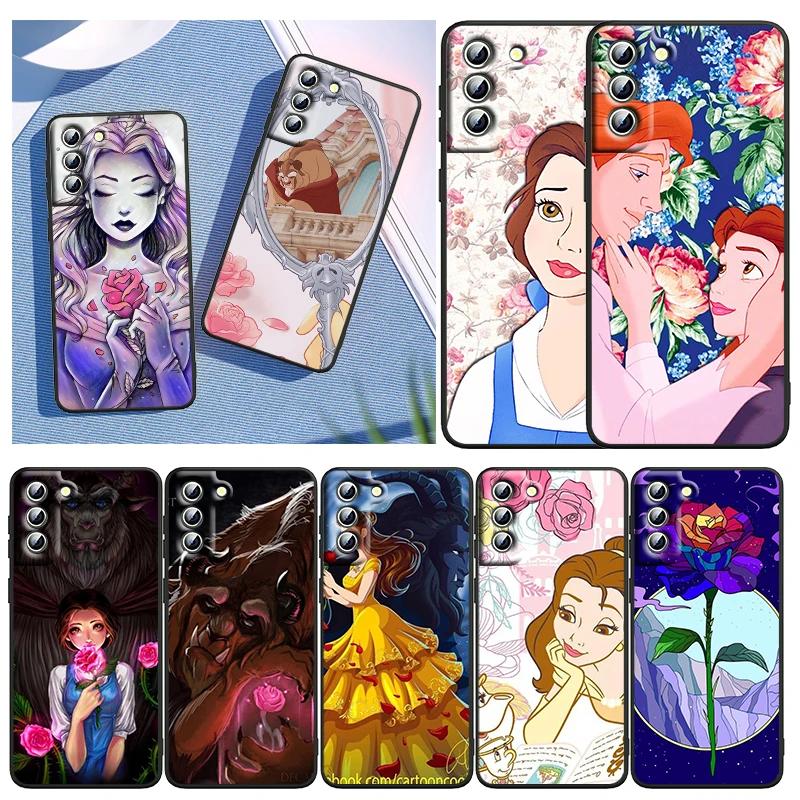 

Beauty And the Beast Belle Phone Case For Samsung Galaxy S22 S21 S20 FE Ultra Pro Lite S10 S10E S9 S8 Plus 5G Black Soft Cover