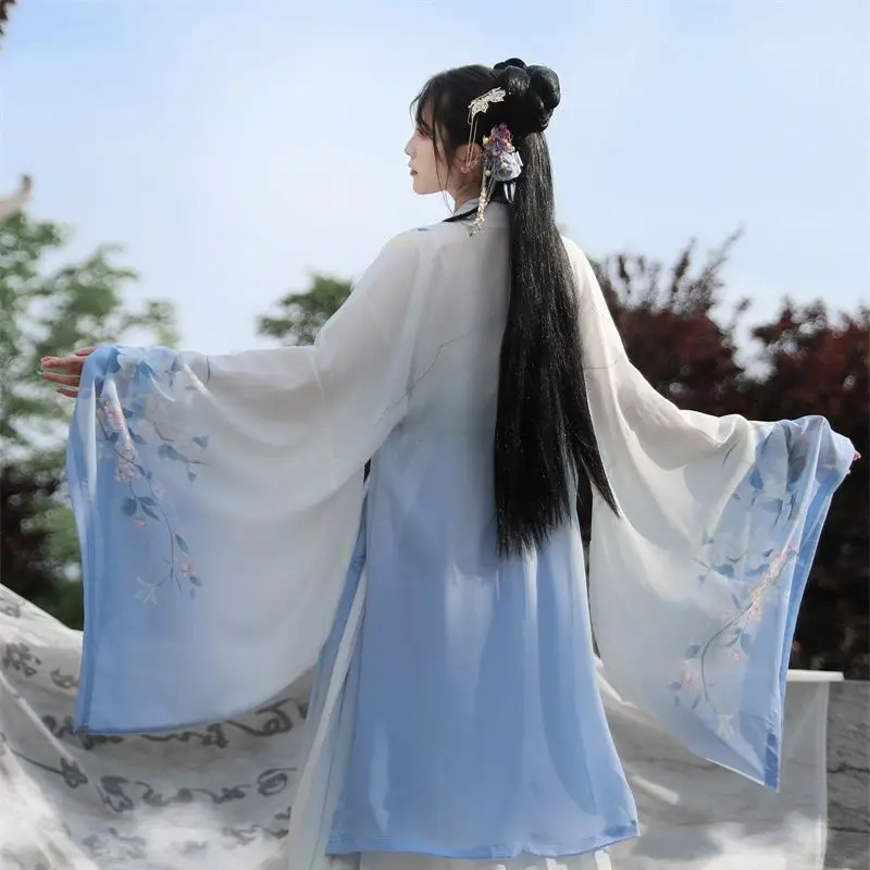 Женское древнее традиционное платье ханьфу с принтом женское в китайском стиле