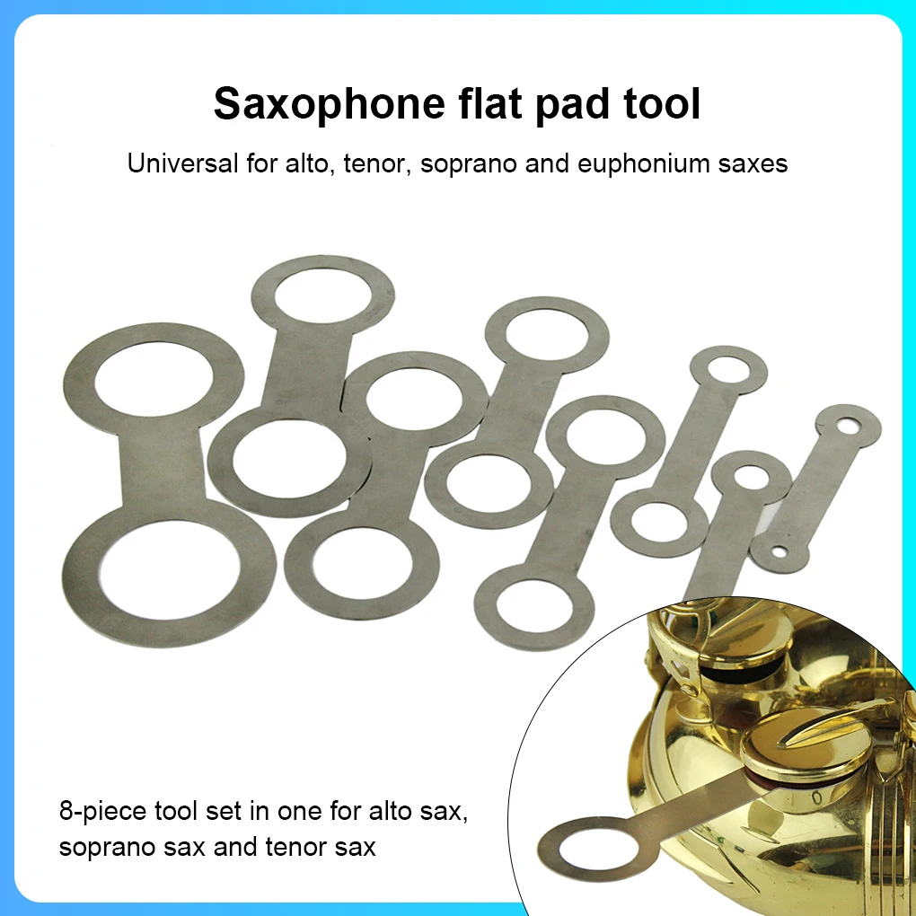 

8 Pieces set Saxophone Pads Portable Reusable Manual Professional Alto Sax Repair Kit Maintenance Musician Supplies