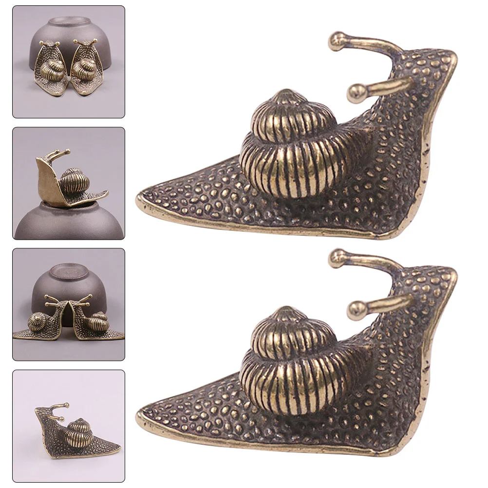 

Snail Brass Statue Figurine Decormini Animal Chinese Sculpture Shui Feng Pendant Craft Hanging Figurines Desktop Ornament Diy