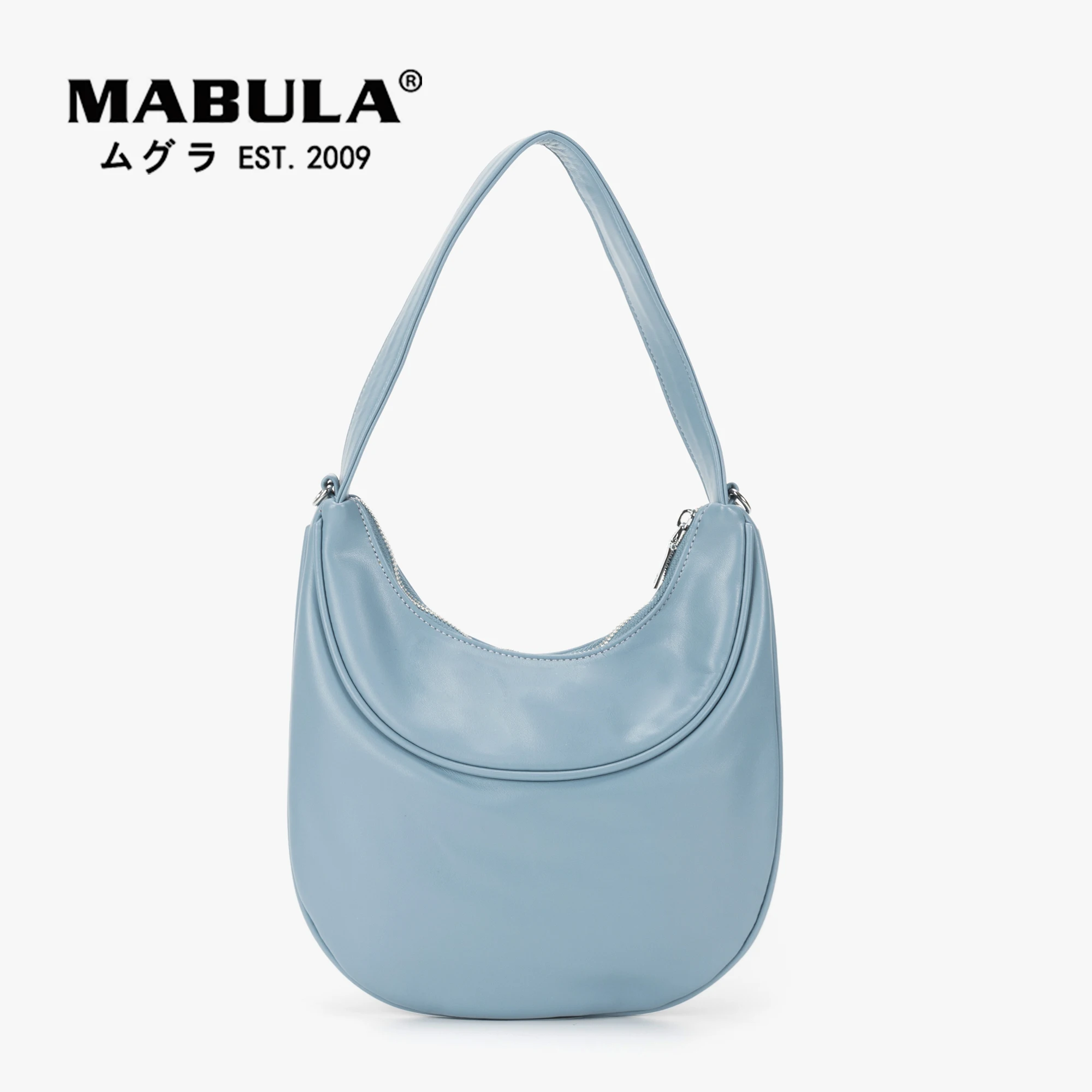 

Стильная женская сумка-тоут MABULA в форме полумесяца, простая дизайнерская сумка через плечо, мягкие кожаные высокие кошельки, однотонная сум...