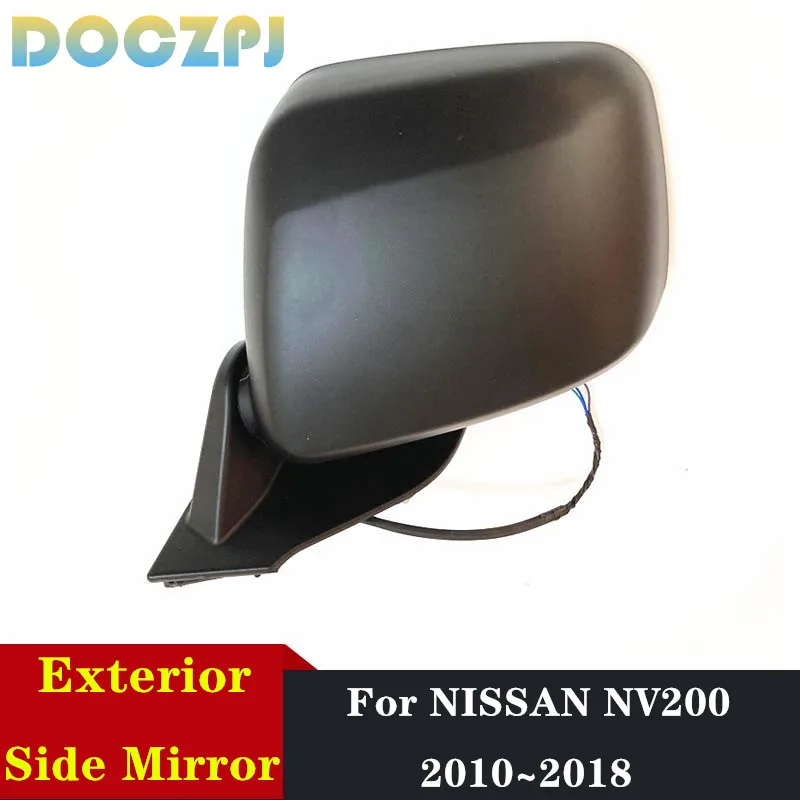 

Детали кузова автомобиля, черное Автомобильное Зеркало, боковые дверные зеркала в сборе для Nissan NV200 2010 2011 2012 2013 2014 2015 2016 2017 2018