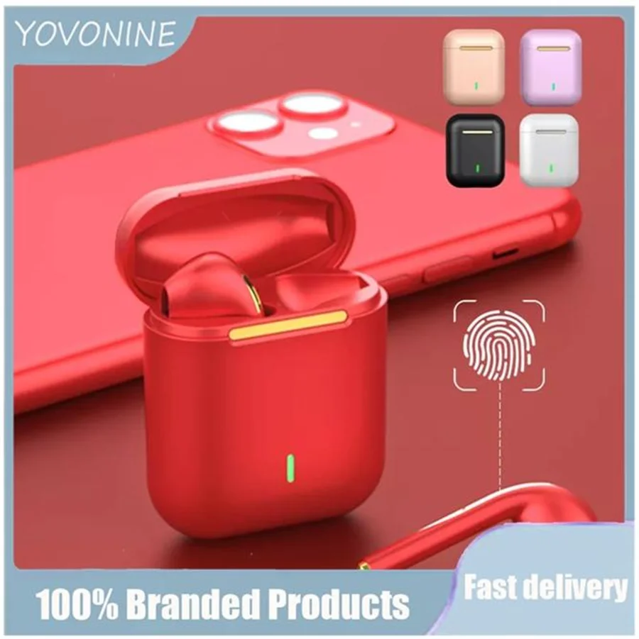 

YOVONINE J18 Headphones TWS Noise Cancelling In Ear Bass Earphones Wireless Bud Head Phone for Children Headset with Microphone
