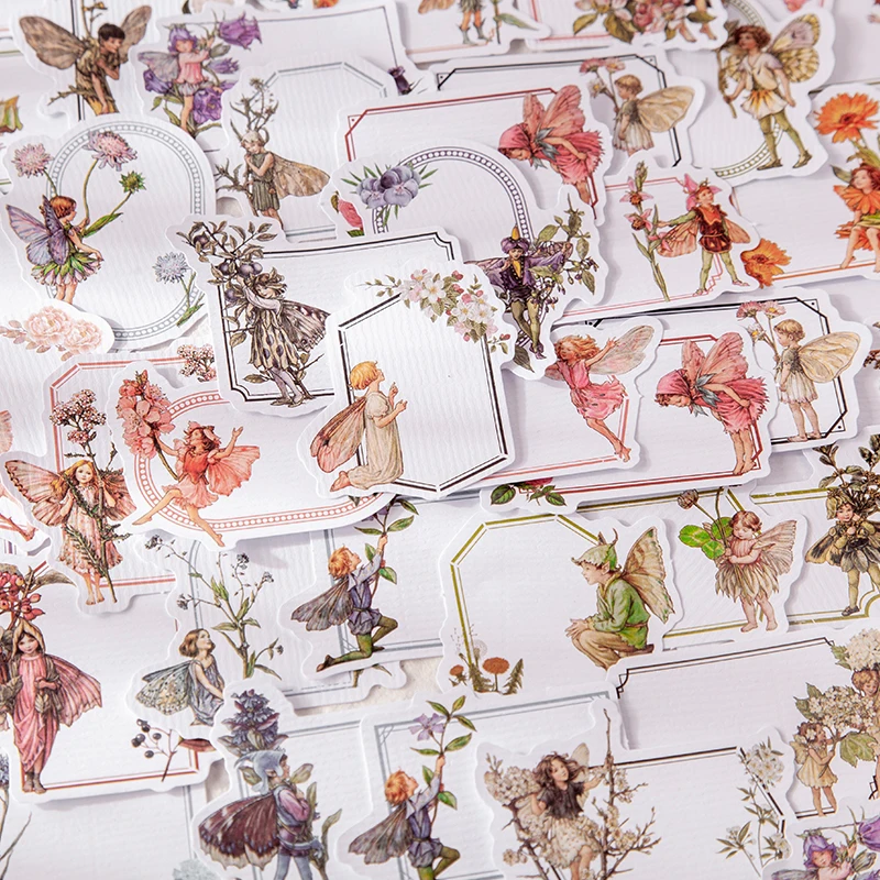 

30pcs/box Vintage Flower Stickers Scrapbooking Journal Planner School DIY Creative Stationary Diary Kawaii Stickers