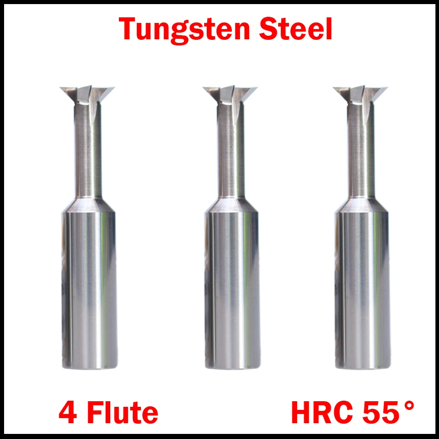 

3mm 4mm 5mm 6mm OD 45 60 Degree 4/6 Flute HRC55 Tungsten Solid Carbide Straight Shank CNC Cutting Tool Dovetail Milling Cutter