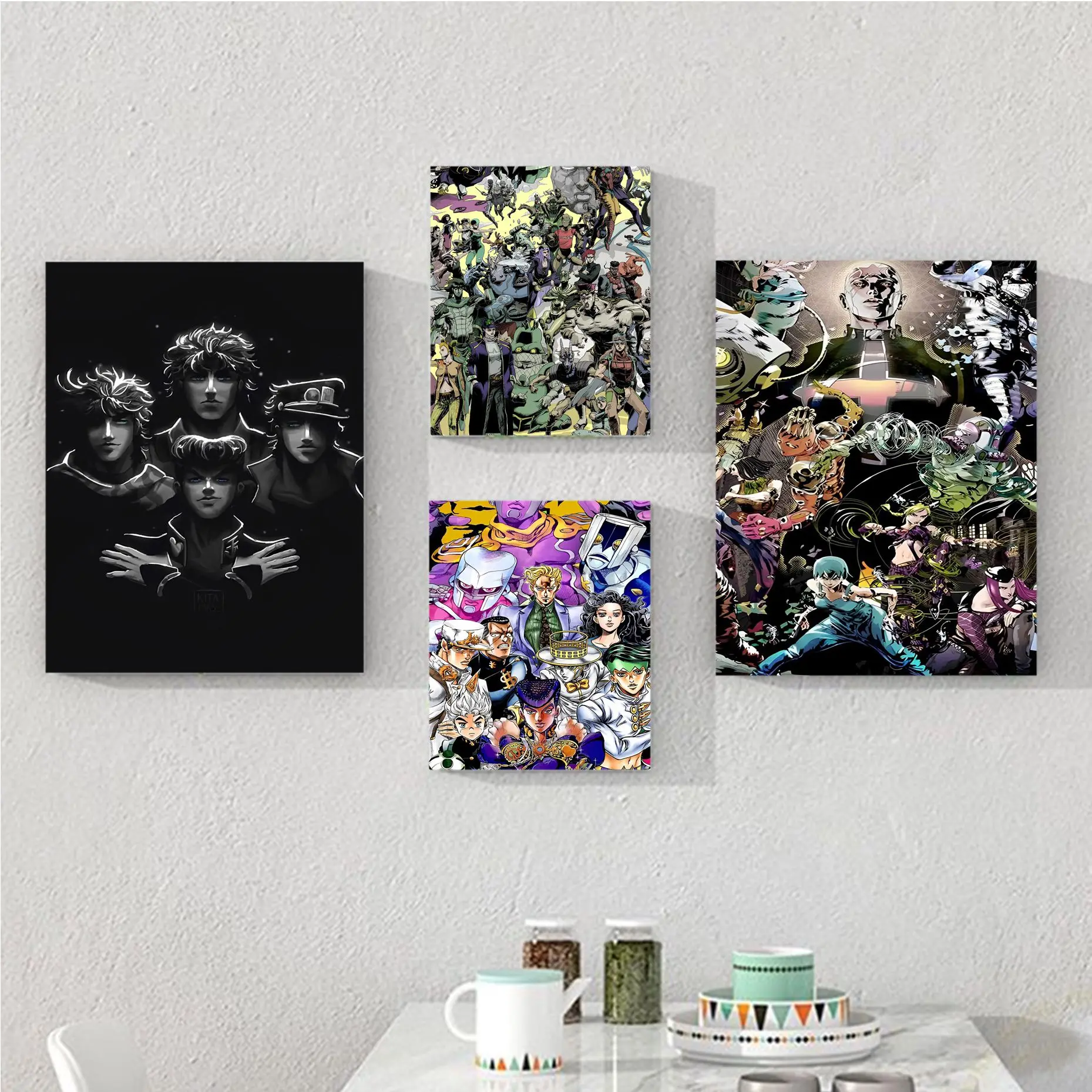 

JoJo's Bizarre Adventure JOJO Vintage Posters Sticky HD Quality Wall Art Retro Posters For Home Aesthetic Art Wall Painting