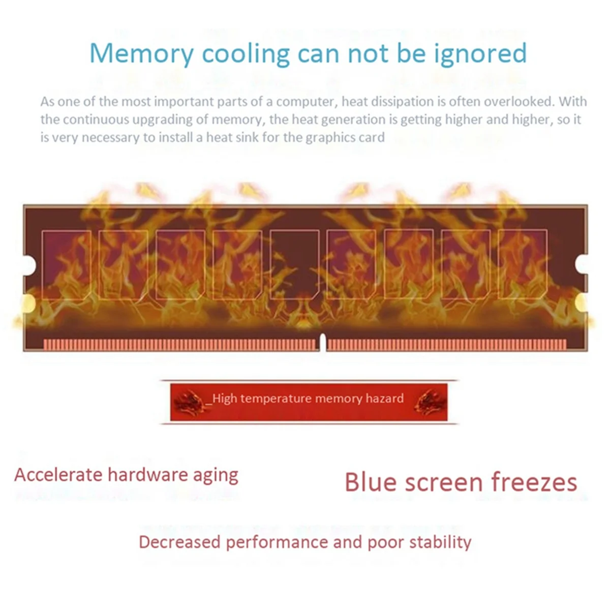 4 шт. радиатор для оперативной памяти DDR2 DDR3 DDR4