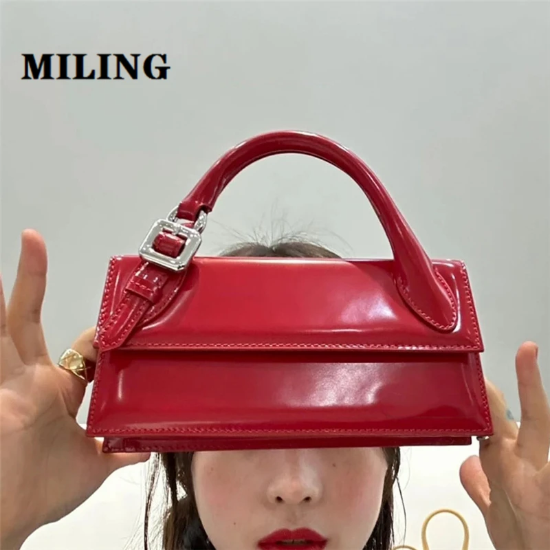 Модная блестящая мини-сумка-тоут из воловьей кожи женские модные дизайнерские