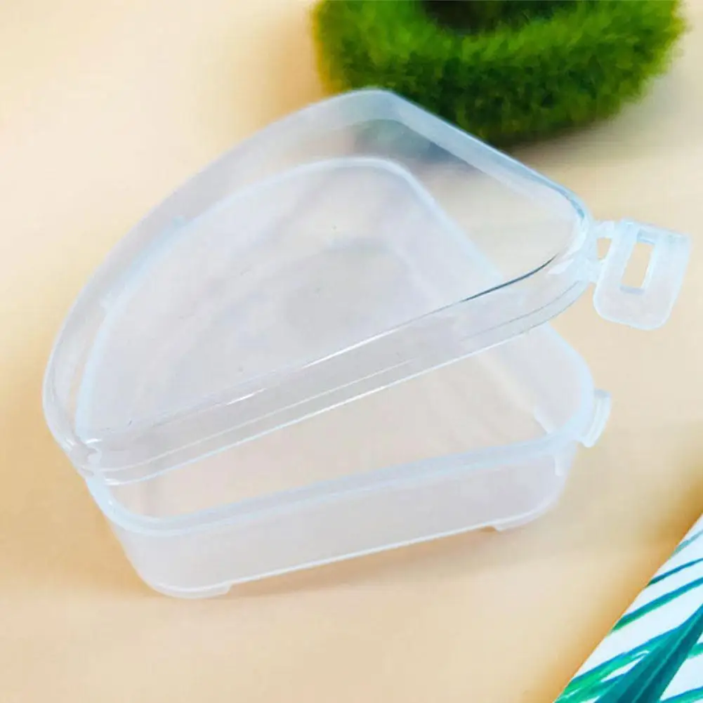 

1pcs Portable Triangle Puff Box Case Anti Pollution Dustproof Powder Puff Container Transparent Carrying Case For Home Use X5V0