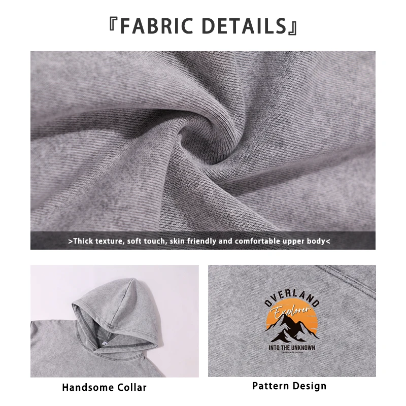 Толстовка мужская с круглым вырезом свободная кофта капюшоном принтом ужасов