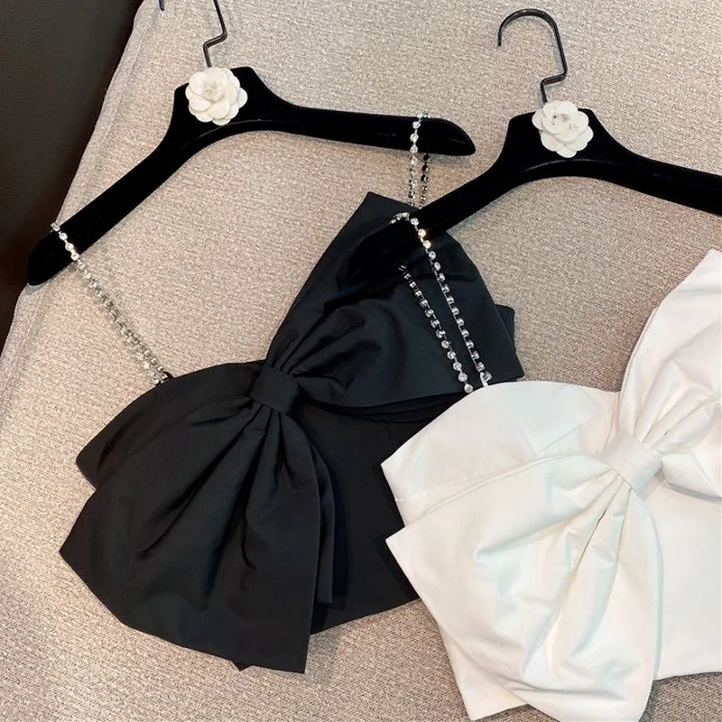 Бретели Для женщин Kawaii большой бант укороченный пикантная обувь на тонких