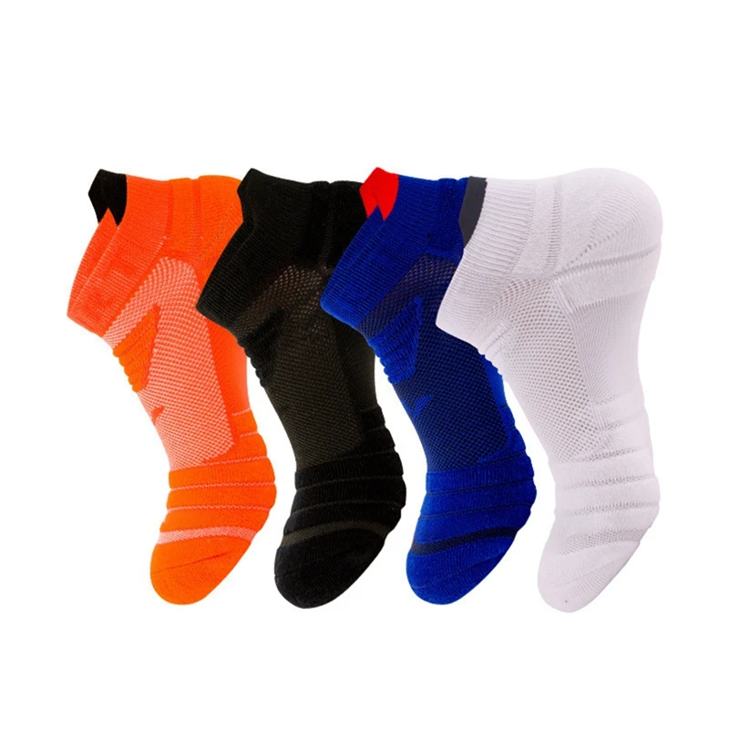 

2022 New Unisex Anti-sweat Socks Breathable Cotton Terry Cushion Low Cut Ankle Trainer Shorts Sports Running Socks For Men Women