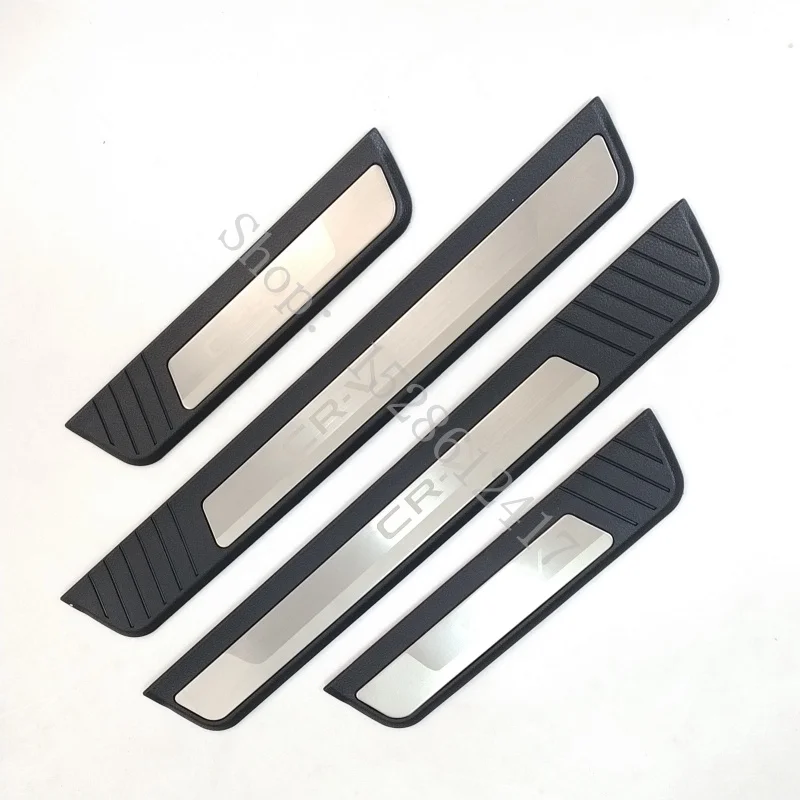 

For Honda CR-V CRV 2023 2024 2025 ABS+stainless steel Car Door Sill Kick Plate Guard Pedal Pad Protector Car Accessories