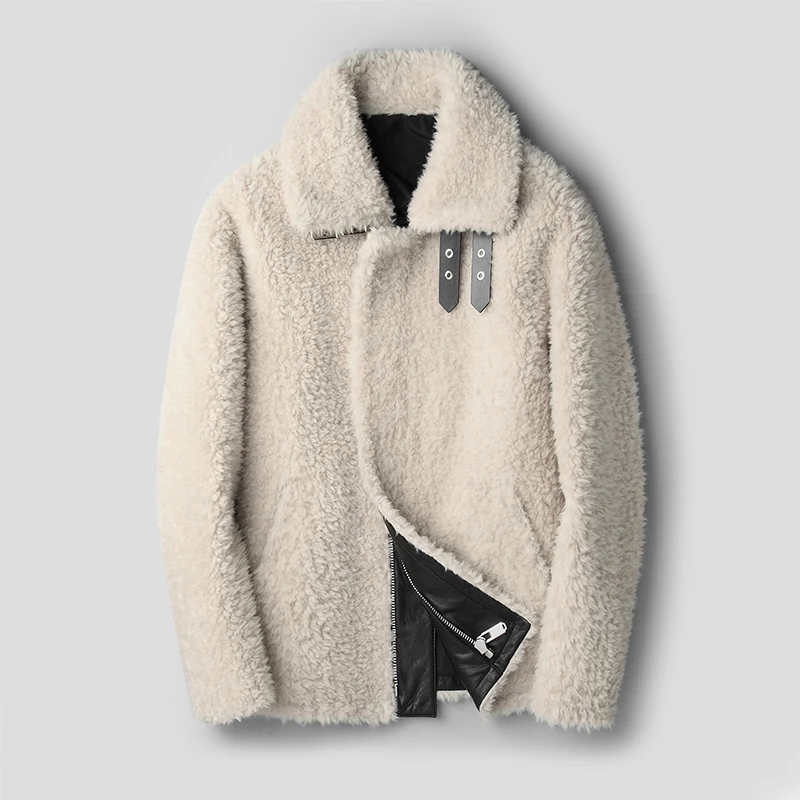 Warm Sheep Shearling Winter Jacket Men Clothing Fashion 100% Real Wool Coat Short Fur Coats and Jackets Chaquetas Hombre Zm2544 4 Warm Sheep Shearling Winter Jacket Men Clothing Fashion 100% Real Wool Coat Short Fur Coats and Jackets Chaquetas Hombre Zm2544 4