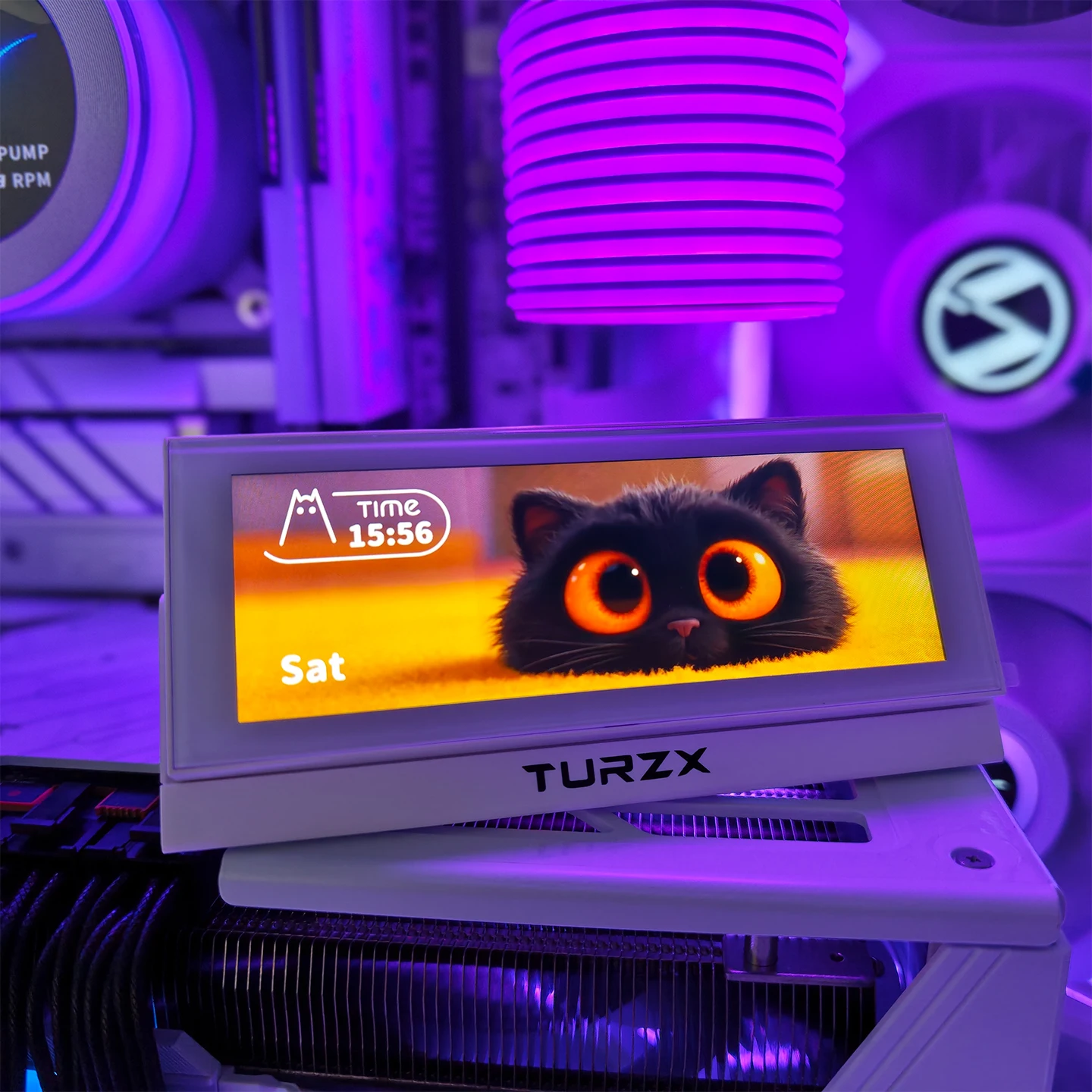 Фото 4,6-дюймовый IPS USB дополнительный экран TURZX 960x320 интеллектуальный экран расширения процессора, графического процессора, оперативной памяти, монитор для видеокарты Windows 10 11 №4
