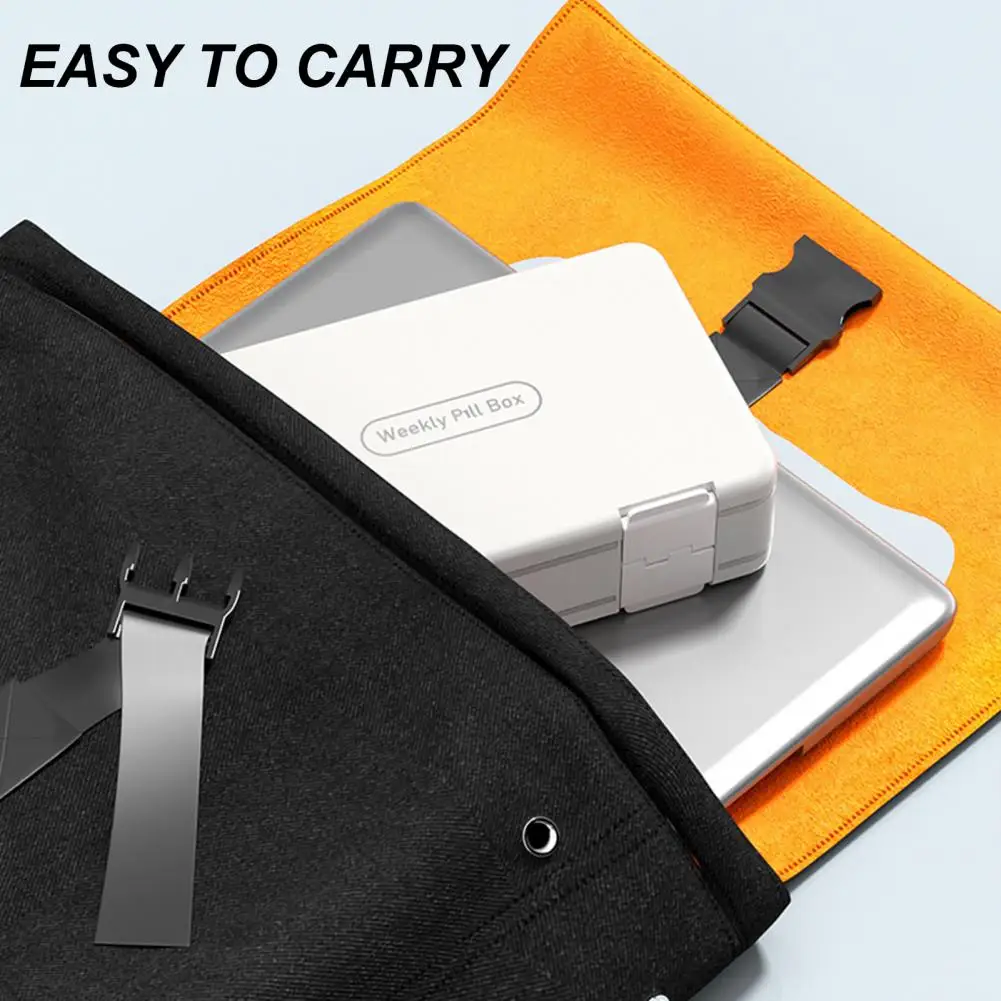 

Lightweight Pill Dispenser Portable 7-day Pill Organizer with 24 Compartments Double Layer Travel-friendly Tablet Storage Box