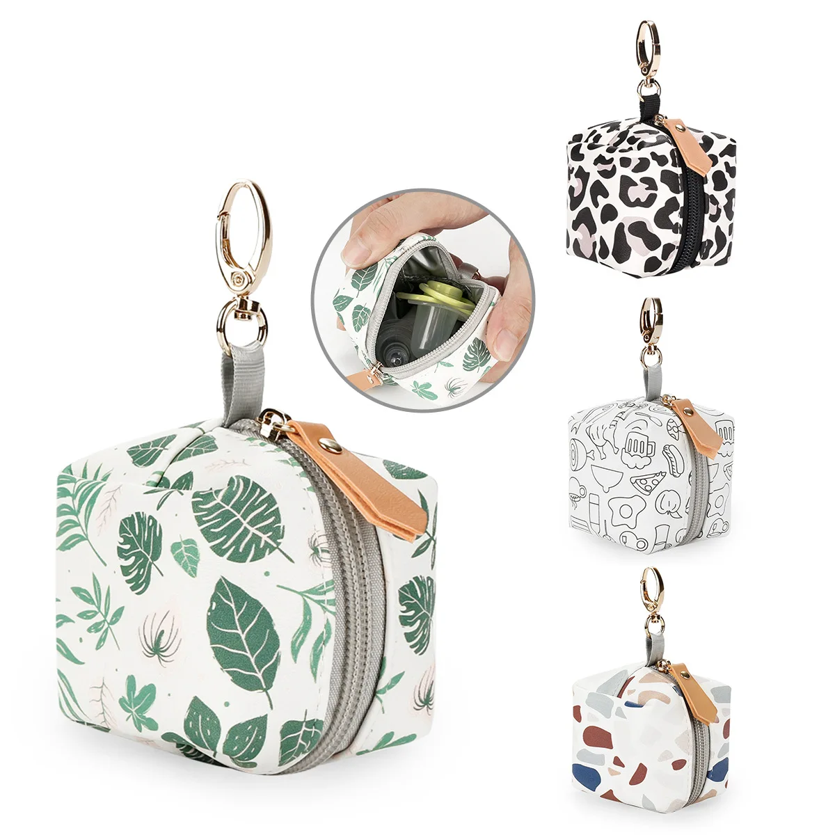 

PU Waterproof Pacifier Bag Can Hang Mommy Bag and Other Pacifier Case Pacifier Boxes