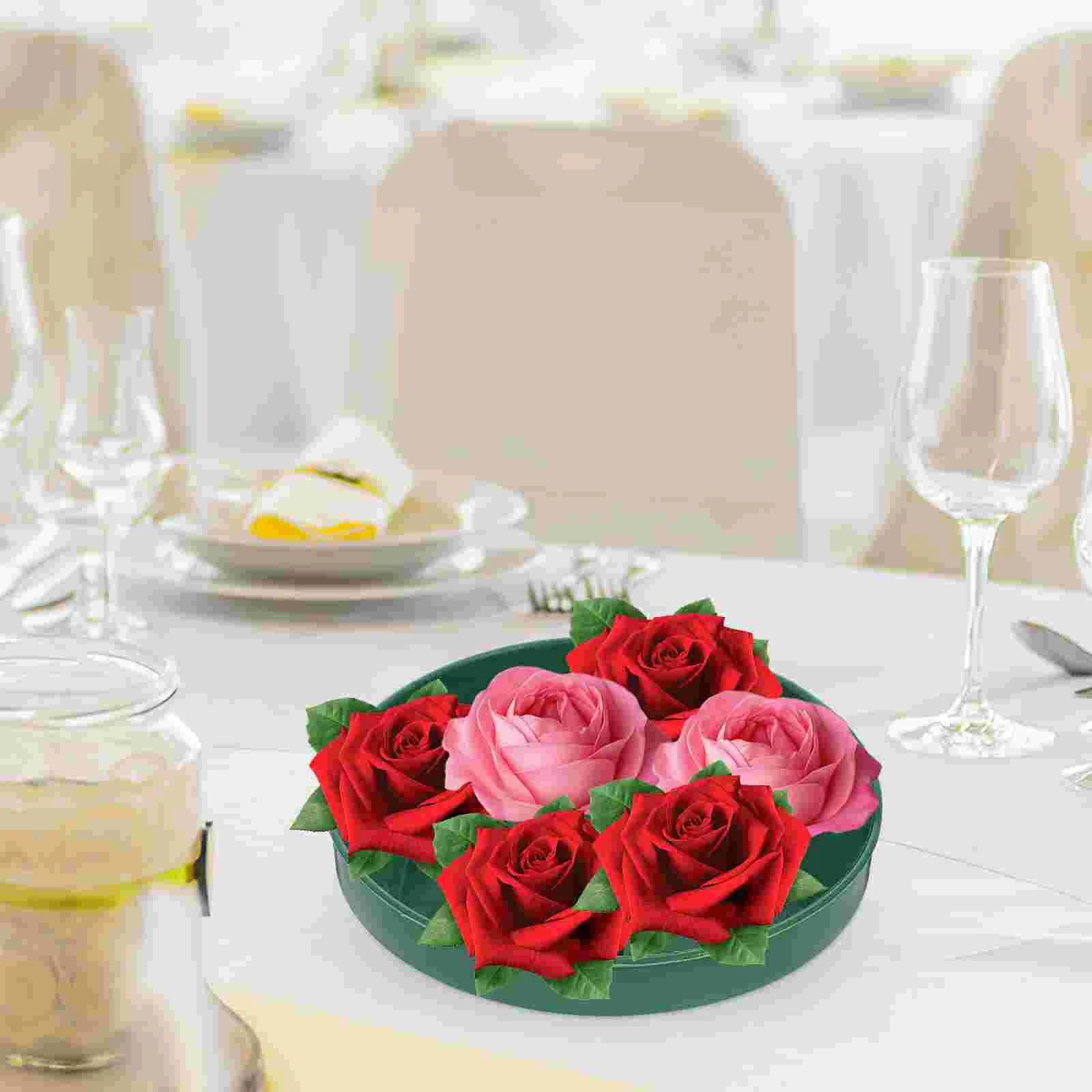 Флорист Декоративная чаша Цветочная грязевая крепежная пластина Поднос для