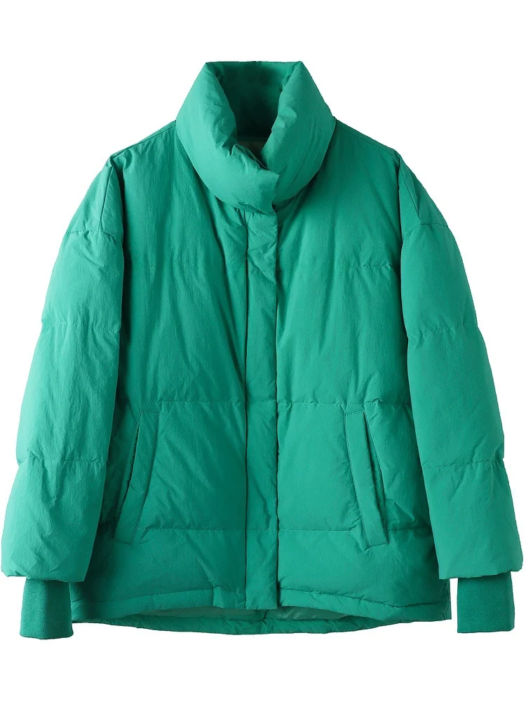 [Весь магазин на 2 предмета] Бархатный пуховик с воротником-стойкой серии D 90 Huaxi 2024