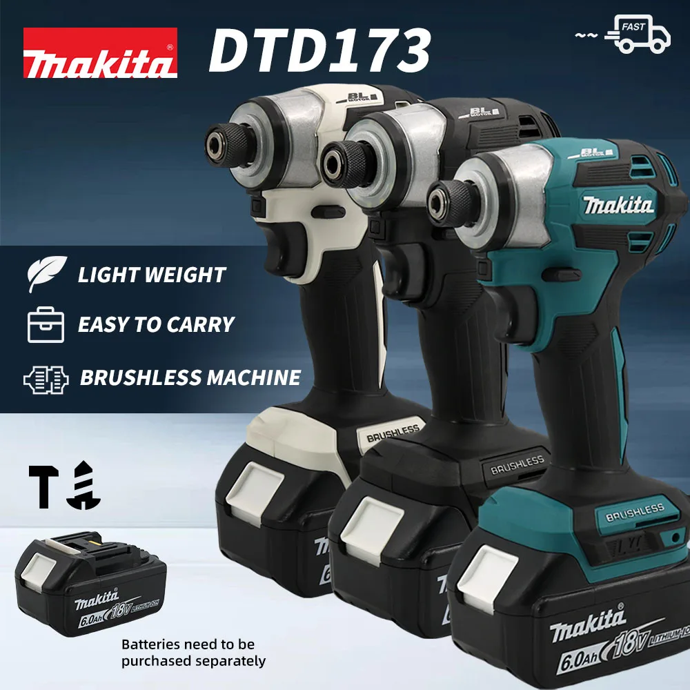 Makita DTD172 180NM 18V Аккумуляторный ударный шуруповерт LXT BL Бесщеточный