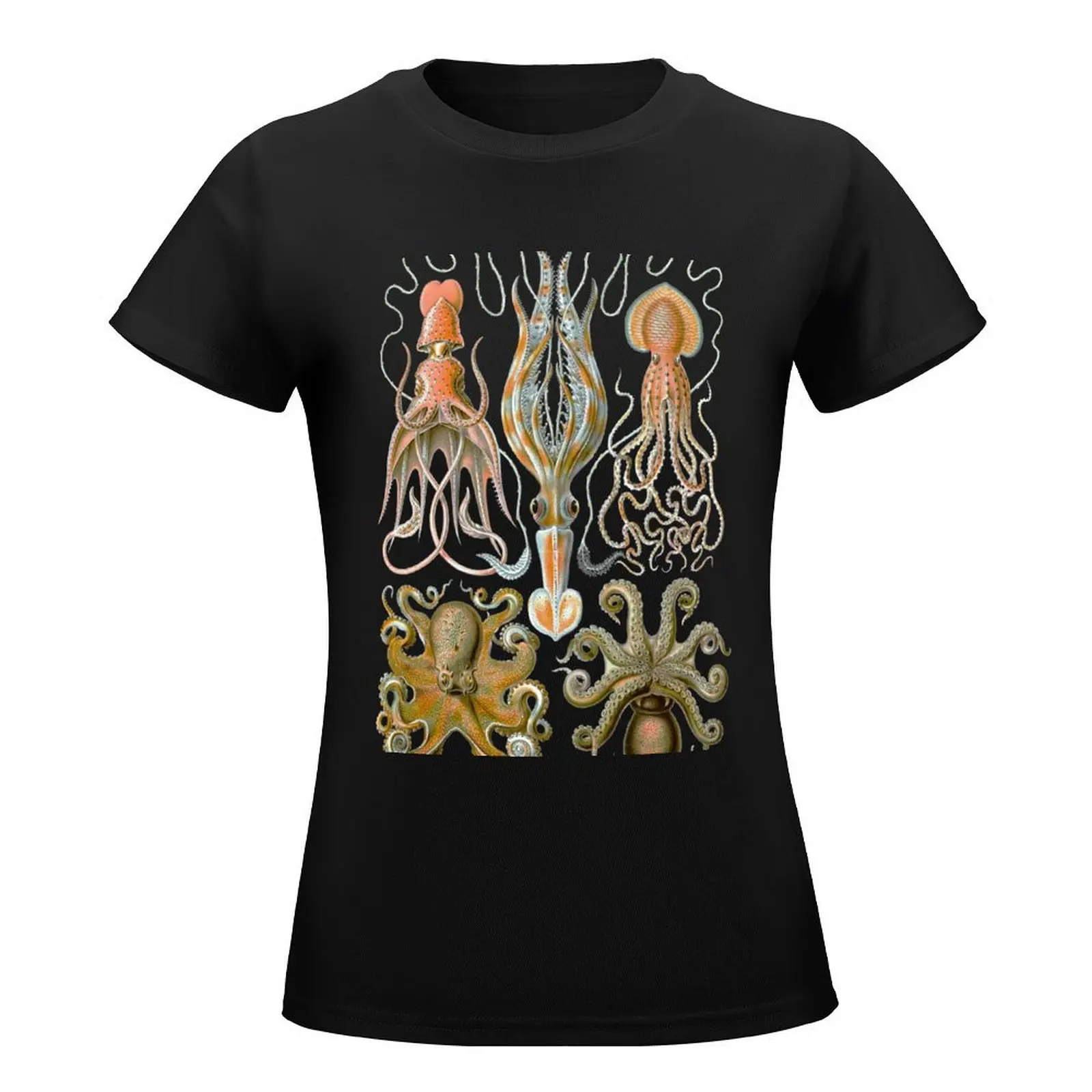 Футболки женские Эрнст Haeckel Gamochonia футболка с Осьминогами из хлопка