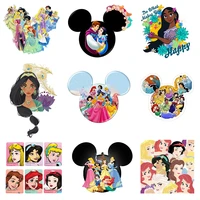 disney princess plus account iron on patches for clothing heat transfer stickers diy hoodie sweater thermo adhesive patches