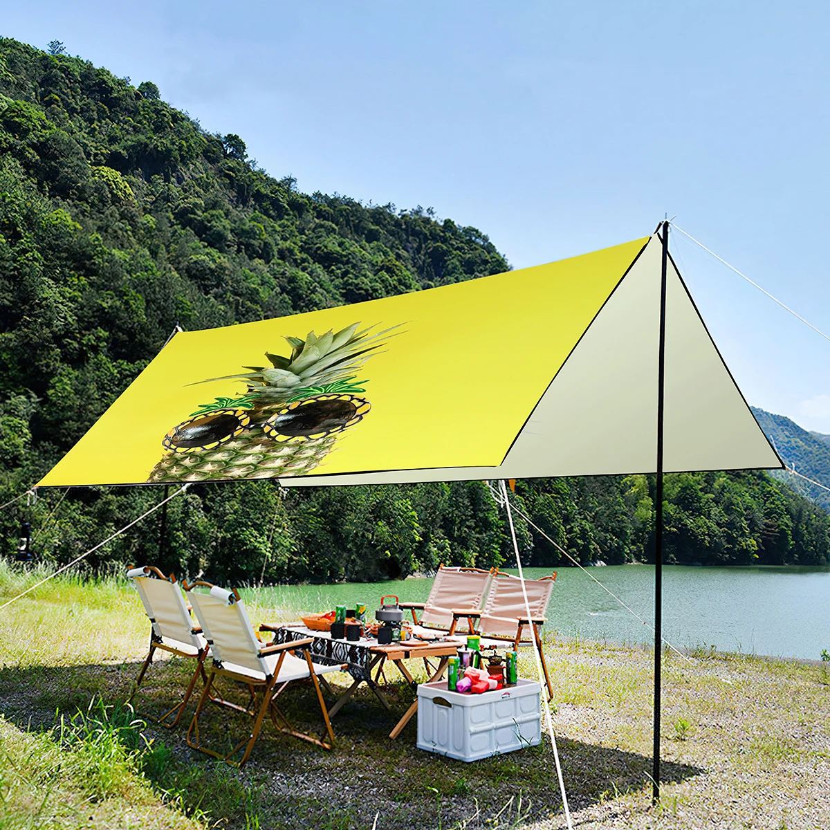 For Garden,lightweight Portable Tent For Beach,picnic,music Festival-fruit Pineapple