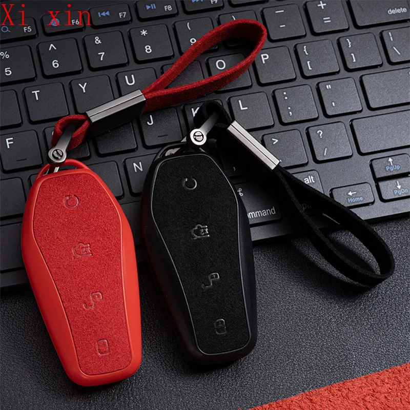 

For BYD yuan plus 2022 special key case high-grade suede protective case decoration products