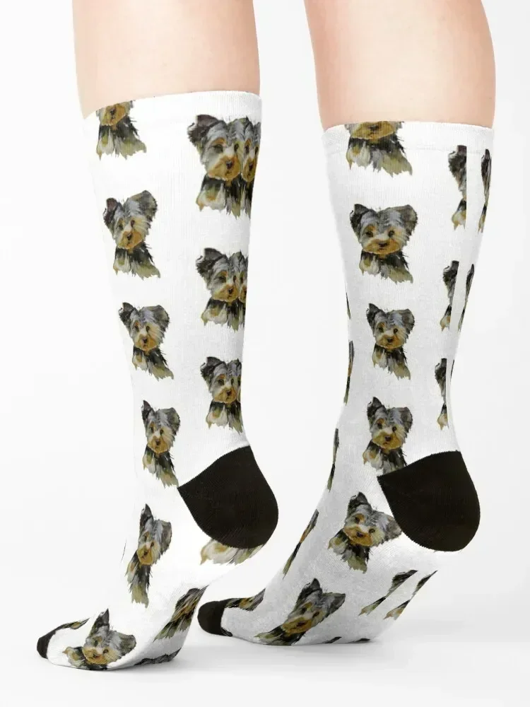 yorshire - животные акварель Носки снег хип-хоп ретро теплые зимние носки мужские
