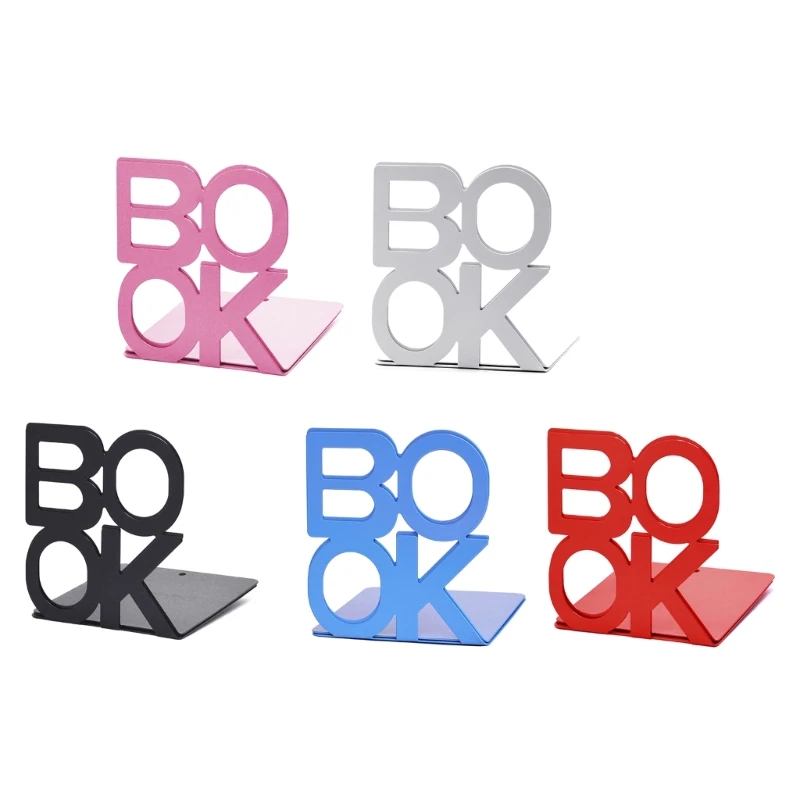 

Book Supports for Shelves Metal Decorative Book Ends for Children Desktop Bookends Non-skid Metal Bookends Books Holder